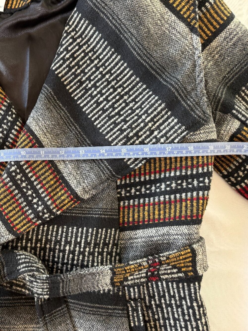 Daytrip Patterned Wrap Coat - M - Women's - Picture 6 of 8